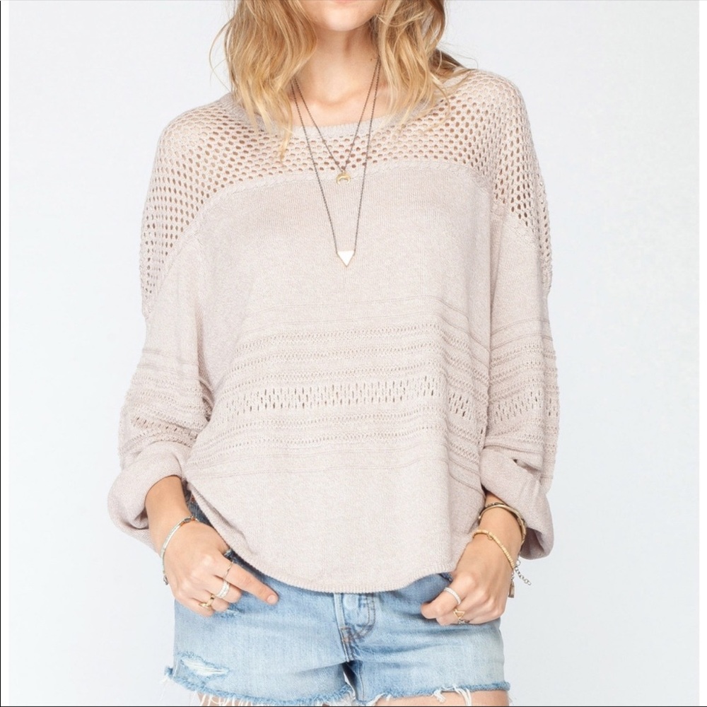 Gentle Fawn GXF Everly Fishnet Taupe Sweater Small